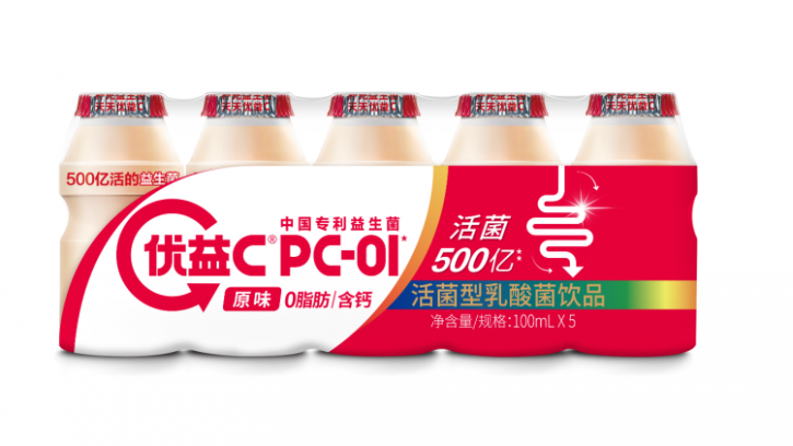 Mengniu Dairy's proprietary probiotic strain Lacticaseibacillus paracasei PC-01 is used in its Yoyi C yogurt drinks. © Mengniu Dairy